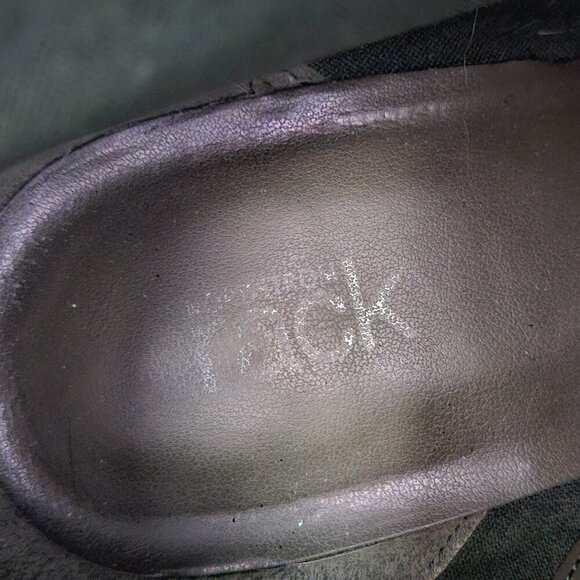 Nordstrom Rack Harper Lea Olive Green Suede Stacked Heel Square Toe Ankle Boot - Picture 9 of 11